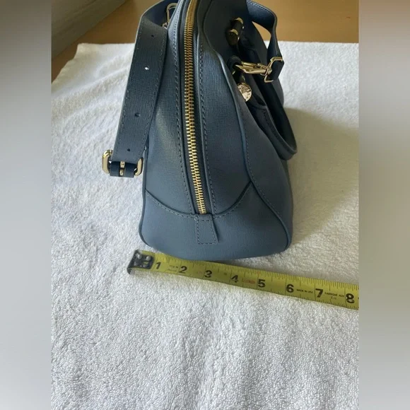 Furla blue leather crossbody satchel bag - Picture 15 of 16